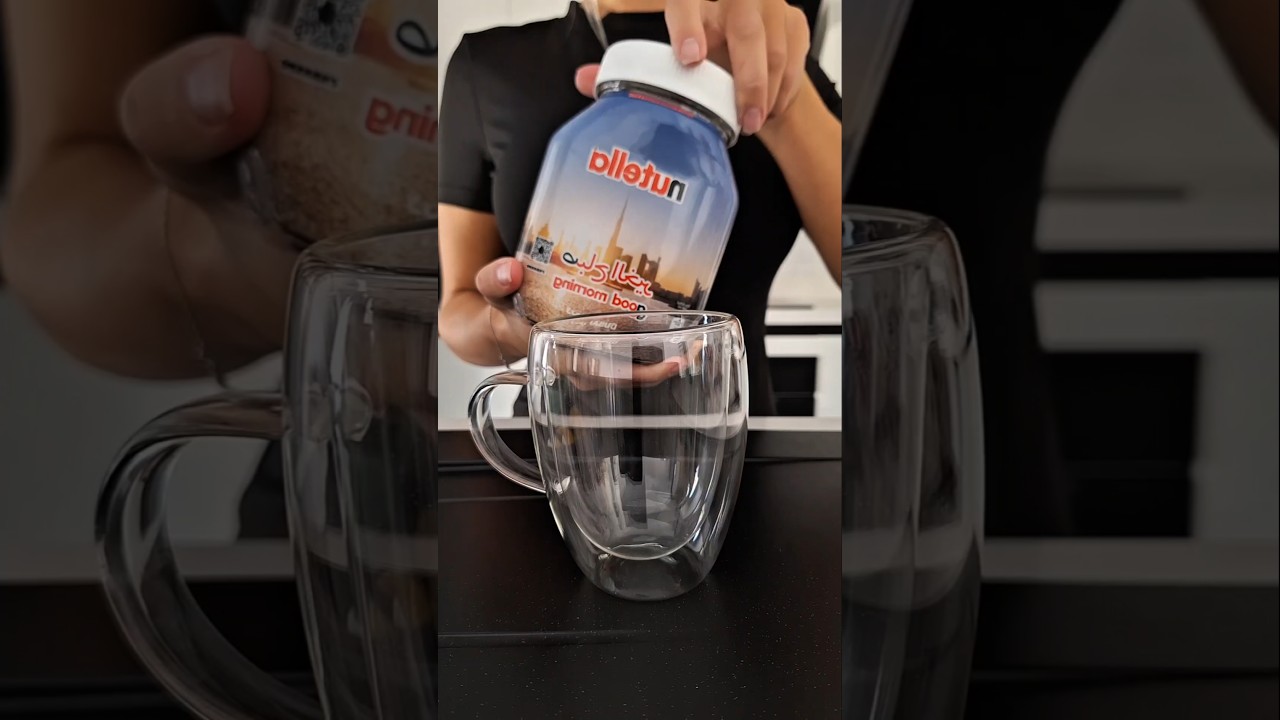 Nutella Greek Frappe at Home #nutella #icedcoffee #shorts