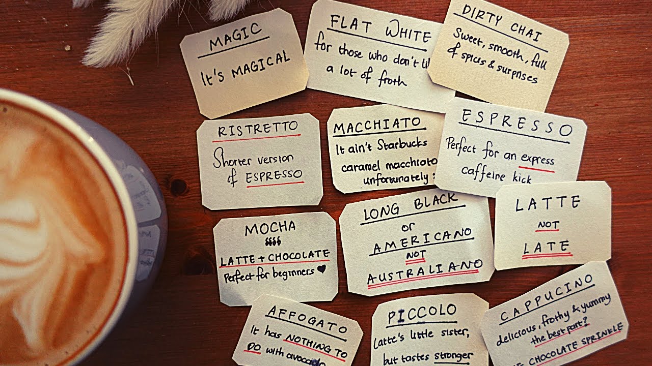 Different Types of Coffee in Australia –  (Magic? Flat White? Ristretto? Latte?)